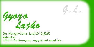 gyozo lajko business card